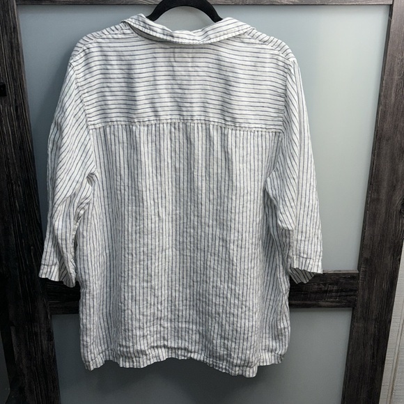 Sigrid Olsen size 100% linen women’s top size 1x - Picture 6 of 7